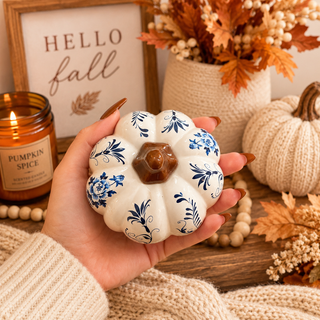 WHOLESALE seasonal home accents blue white pumpkin decor
blue and white ceramic look pumpkins resin decor
neutral fall pumpkins blue white home decor
elegant blue white pumpkin decor autumn styling
patterned blue white pumpkins fall decoration