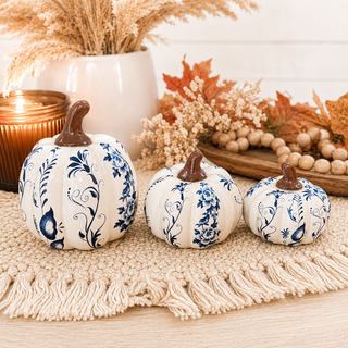Blue White Pumpkin