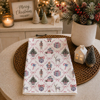 Wholesale Curated Christmas kitchen decor
Premium holiday dish towels
Specialty Christmas kitchen accessories
Designer holiday kitchen essentials
Christmas kitchen essentials pink blue towels
festive bow print kitchen towel christmas decor accessory
classic ornament print christmas tea towel elegant style
holiday decor towel inspired by chinoiserie patterns
pink blue whimsical christmas kitchen towel vintage art