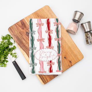 Premium Christmas kitchen towel bow
Elevated holiday home decor kitchen
Premium bow Christmas kitchen towel
Luxury Christmas home decor kitchen
Premium holiday kitchen decor
Wholesale Luxury Christmas kitchen linens
scalloped label christmas towel merry and bright script design
retro inspired christmas towel with ribbon stripe aesthetic
whimsical christmas kitchen towel bow and stripe pattern