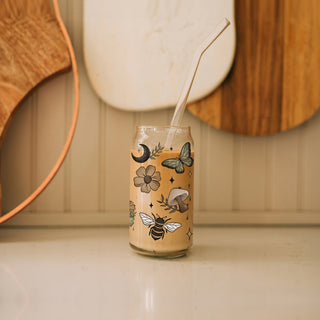 Grandmacore halloween glass
Cottagecore ghost tumbler
Botanical witch cup