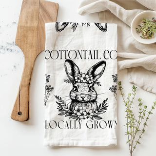 Wholesale cottontail co locally grown towel
black and white easter kitchen accessory
spring farmhouse kitchen towel vintage
easter gift towel black and white bunny
minimal easter home decor towel
rustic spring kitchen towel farmhouse style