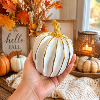 modern fall decor gift white pumpkin set
luxury style home gift white pumpkin gold
seasonal decor gift neutral white pumpkins
minimalist gift white pumpkin decor fall
elegant autumn gift white and gold pumpkins
fall decor white pumpkins gold neutral autumn home
thanksgiving decor white pumpkin centerpiece elegant