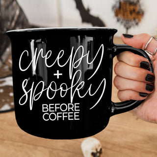 Halloween coffee collection
Spooky season mugs
Creepy coffee set
Halloween drinkware series