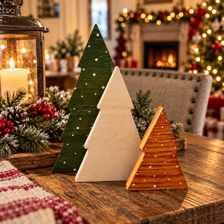 Rustic Wooden Christmas Tree Decorations, Farmhouse Tabletop Decor, Neutral Holiday Tree Set
wooden Christmas trees, tabletop decor, farmhouse Christmas decor, and rustic holiday decorationsWooden holiday tree set for a thoughtful thank-you gift
Christmas decorating gift for parents and grandpa