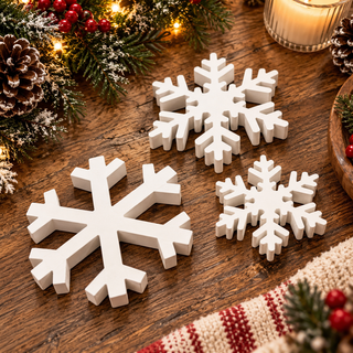 white wooden snowflake figurines
rustic Christmas snowflake tabletop decorations
Christmas snowflake decorations for home
wooden snowflake shelf decor