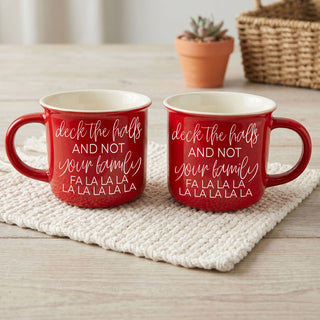 red and green Christmas mugs for holiday decorating
sarcastic Christmas cup for family holiday parties
funny festive mug for holiday movie watching
funny Christmas mug for family gatherings
deck the halls funny holiday coffee mug
sarcastic Christmas ceramic coffee cup
Christmas mug for people who love humor
hilarious holiday mug for Christmas lovers