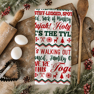 holiday decor towel styled outdoor snowy scene
kitchen towel styled christmas porch holiday decor
holiday stress humor kitchen towel christmas decor
funny christmas survival decor kitchen towel
kitchen towel for holiday family gatherings humor
christmas spirit but make it funny kitchen towel
holiday chaos aesthetic kitchen towel funny design
kitchen towel for christmas dinner stress relief