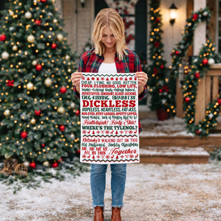 funny but cute christmas kitchen decor ideas
christmas decor for people with sense of humor
kitchen towel that makes people laugh at christmas