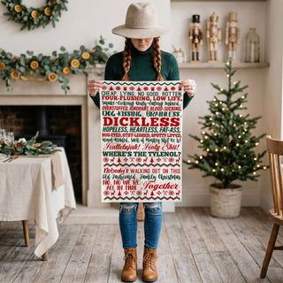 funny christmas gift for adults kitchen towel
white elephant gift funny christmas towel
gag gift holiday kitchen towel funny quote
gift for friend who loves christmas movies towel
unique christmas gift humorous kitchen towel decor