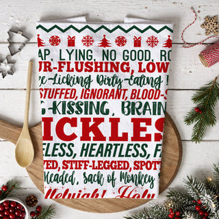 kitchen towel for holiday entertaining funny decor
decor that sparks conversation christmas kitchen towel
christmas kitchen accent towel funny design
kitchen decor with humor christmas towel