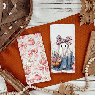 pink pumpkin cotton towel for seasonal hostess gifts
pink and ivory pumpkin towel for elegant fall decorating
pink pumpkin fall kitchen 
whimsical pink pumpkin towel for cottage kitchen styling
pale pink pumpkin dish towel perfect for cozy fall nights