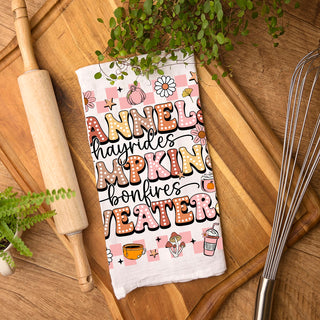 pink autumn and halloween décor towel for entryway ladder
cute pink pumpkin latte towel for fall coffee lovers
pink fall and halloween themed cotton hand towel
pastel pink jack o lantern style fall towel