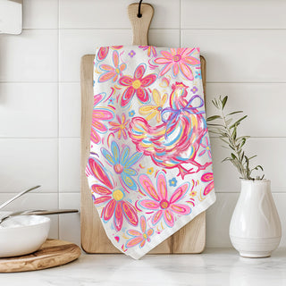 Wholesale Pink yellow blue chicken towel bohemian Easter spring
Boho farmhouse chicken kitchen towel colorful floral
Artistic chicken dish towel whimsical boho spring design
Easter chicken kitchen towel bohemian colorful flowers