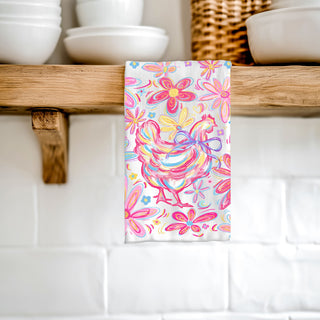 Backyard chicken owner gift boho towel colorful farmhouse
Bohemian farmhouse decor chicken kitchen towel Easter
Artistic chicken lover gift boho towel floral spring
Colorful kitchen decor boho chicken towel farmhouse Easter