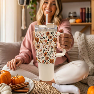 neutral boho flower tumbler
cute cozy floral cup
pumpkin spice season floral tumbler
autumn floral cup for women
stylish floral fall hydration cup
cozy floral tumbler for work
cute beige flower tumbler
fall aesthetic water tumbler
neutral floral tumbler with straw
autumn flower coffee aesthetic
