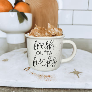 Gift, Speckled Ceramic, Microwave Safe
Sassy Adult Coffee Mug – Fresh Outta Fucks, Unique Gift Idea 2026
Fresh Outta Fucks Mug – Bold, Rude, and Perfect for Coffee Lovers