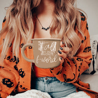 funny f word fall mug for office desk
autumn coffee mug with playful adult humor
fall themed ceramic mug for hot coffee and cocoa
trendy fall quote mug for latte bar styling