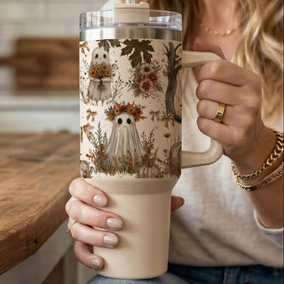 ghost tumbler with pumpkins and flowers
cottagecore ghost tumbler
cute spooky coffee tumbler
neutral floral halloween cup
cozy ghost coffee aesthetic
pumpkin ghost coffee tumbler
cute ghost hydration tumbler