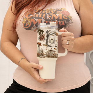 neutral floral pumpkin coffee cup
ghost tumbler with warm neutral tones
cute spooky hydration cup for women
neutral autumn ghost travel tumbler
ghost tumbler for cottagecore lovers
cozy ghost tumbler aesthetic for women
cute halloween cup for coffee lovers
neutral ghost tumbler with bows and pumpkins
ghost tumbler for neutral decor lovers
cute haunted hydration tumbler
neutral floral spooky aesthetic cup
