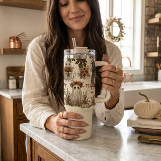 Wholesale Whimsical autumn tumbler with floral wreath ghosts and boho fall details

Cute boho chic Halloween tumbler with pumpkins, flowers, and cottagecore ghosts
cute ghost tumbler
neutral ghost tumbler aesthetic
cottagecore halloween tumbler
ghost pumpkin tumbler
cute autumn ghost hydration tumbler
neutral floral ghost tumbler aesthetic gift
ghost tumbler for halloween season coffee