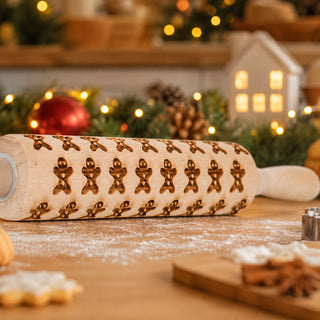 Gingerbread Man Embossed Rolling Pin Wholesale