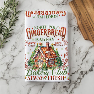 Holiday baking kitchen towel gingerbread house
Christmas kitchen towel gingerbread bakery design
Festive gingerbread kitchen towel cotton material
