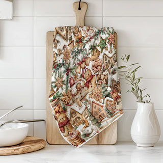 Wholesale gingerbread cottage Christmas kitchen towel
festive dessert themed kitchen towel Christmas
Christmas pastry and cookie design towel
holiday baking inspired kitchen decor towel
Christmas sweets theme dish towel