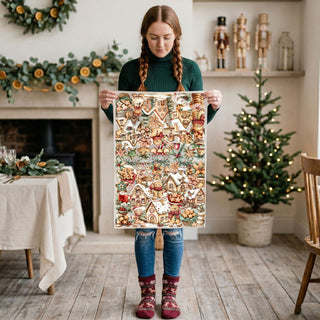 cozy gingerbread Christmas kitchen towel decor
farmhouse Christmas kitchen towel gingerbread houses
holiday baking towel with cookie village design
Christmas kitchen towel for baking lovers gift
vintage style gingerbread Christmas tea towel