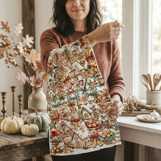 Christmas cookie decorating kitchen towel
festive gingerbread house dish towel farmhouse decor
Christmas kitchen towel with cookies and houses design
holiday tea towel for Christmas baking kitchen
cute gingerbread Christmas towel for home decor