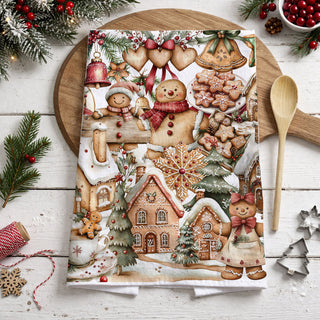 gingerbread cookie village kitchen towel
Christmas cookie cottage tea towel design
holiday gingerbread bakery decor towel
gingerbread house baking theme dish towel
Christmas cookie art kitchen towel