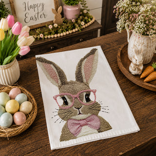 Charming bunny spring kitchen towel
Sweet Easter bunny home decor
Country Easter rabbit tea towel
Easter bunny decor for rustic farmhouse kitchen
Spring rabbit decor for cottage kitchen
Cute Easter bunny kitchen towel with blue glasses and bow tie
Pink glasses Easter bunny flour sack kitchen towel
Blue and pink bunny kitchen towel for spring farmhouse decor
Cute rabbit tea towel for Easter and spring kitchen decorating