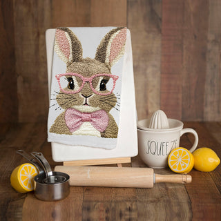 cute bunny glasses easter hand towel
3d look easter bunny tea towel
100 percent cotton flour sack towel
soft absorbent 180gsm kitchen towel
cotton towel with hanging loop
durable easter kitchen tea towel