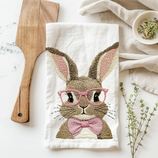 Bulk 3D bunny embroidery kitchen towel Easter spring decor
Raised embroidery bunny dish towel blue pink farmhouse
Embroidered Easter bunny kitchen towel glasses bow tie
Dimensional bunny kitchen towel 3D embroidery spring