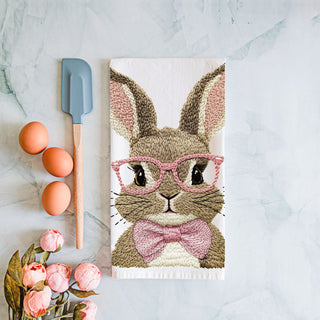 Expressive eye bunny embroidered kitchen towel farmhouse
Fur texture bunny 3D embroidery towel blue pink spring
Detailed bunny embroidered dish towel glasses Easter
Realistic bunny 3D embroidery kitchen towel farmhouse