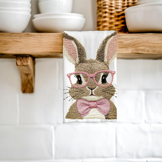 Pink inner ear bunny embroidered kitchen towel spring
Whisker detail bunny 3D embroidery dish towel Easter
Expressive eye bunny embroidered kitchen towel farmhouse
Fur texture bunny 3D embroidery