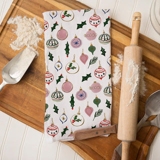 subtle christmas kitchen towel neutral home
christmas kitchen towel styled with greenery decor
holiday kitchen towel with cutting board aesthetic
kitchen towel flat lay christmas ornament styling