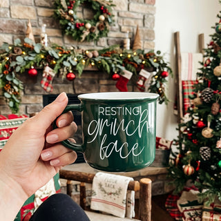 funny Christmas mug for people who love sarcasm
resting grinch face coffee mug for holiday mornings
funny green Christmas mug for coffee lovers
sarcastic holiday mug for Secret Santa gift exchange