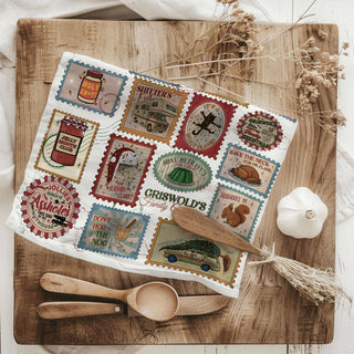 decorative christmas towel for oven handle
funny towel for holiday dinner prep
christmas kitchen styling ideas farmhouse towel
holiday towel for cozy winter kitchen decor