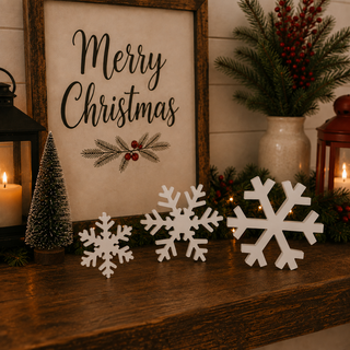 White wooden snowflake Christmas gift for a home décor lover
Christmas snowflake decoration set for holiday gift giving
Winter home décor gift with wooden snowflakes
Rustic Christmas decoration gift for women
Wooden snowflake hostess gift for Christmas
Holiday housewarming gift with white snowflake decorations
Christmas gift for mom who loves seasonal décor
Wooden winter decoration gift for grandma
Christmas home décor gift for a new homeowner
White snowflake figurines for a teacher gift