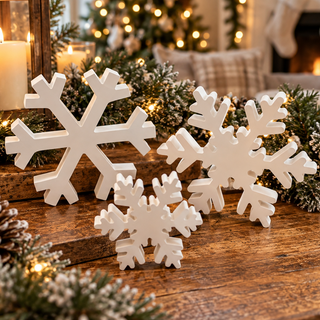 Winter home décor gift with wooden snowflakes
Rustic Christmas decoration gift for women
Wooden snowflake hostess gift for Christmas