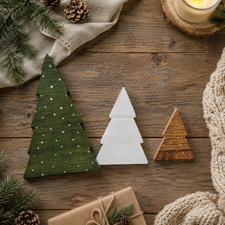 Wooden tree figurines for a holiday centerpiece
Small wooden Christmas trees for tiered tray décor
Rustic Christmas trees for an entryway table
Decorative wooden trees for a holiday buffet
Christmas tree accents for floating shelves
Small Christmas decorations for a kitchen counter
Wooden Christmas tree décor for a console table
Boxwood holiday trees for mantel shelf styling
Christmas tabletop trees for a coffee bar
Wooden evergreen decorations for a holiday vignette