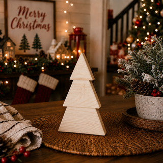 wholesale Wooden tree trio for a holiday coffee table display
Christmas kitchen décor featuring small wooden tree decorations
Wooden tabletop Christmas trees displayed on a woven placemat
Rustic holiday décor with snowy wooden evergreen trees
Wooden Christmas trees for mantel decorating
Small Christmas tree decorations for a fireplace mantel
Boxwood Christmas trees for holiday shelf décor
Freestanding wooden Christmas trees for a bookcase
Christmas tabletop decorations for a dining room