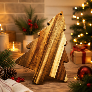 Christmas tree-shaped wooden board used as festive kitchen décor
Acacia wood Christmas tree decoration for a holiday kitchen
Rustic wooden Christmas décor for a farmhouse kitchen
Decorative Christmas tree cutting board with natural wood grain
Wooden Christmas kitchen décor with a functional serving board
Christmas tree board displayed as countertop holiday décor
Festive acacia wood decoration for Christmas entertaining
Neutral Christmas kitchen décor with a natural wood tree board
