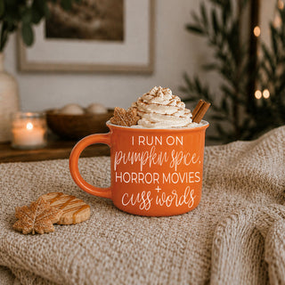 Horror fan gift mug
PSL lover present
Sassy friend gift cup
Horror movie buff gift
Fall coffee lover present