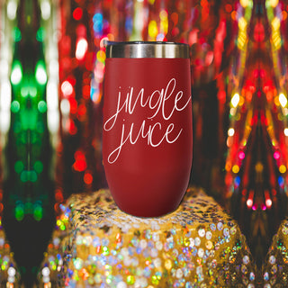 Red Christmas wine tumbler jingle
Holiday wine tumbler jingle juice
Christmas wine cup red festive