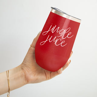 Festive Christmas drinkware jingle
Christmas wine tumbler humor
Holiday red wine accessories