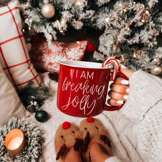 A cozy red Christmas coffee mug made for peppermint mochas, cocoa nights & holiday chaos. The perfect funny Christmas gift for moms, friends, coworkers & caffeine lovers.