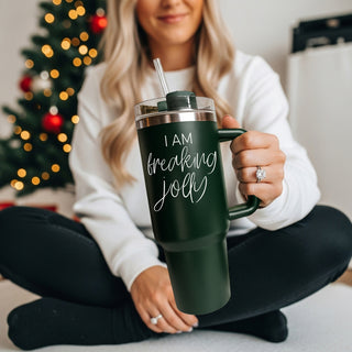 Christmas hot chocolate tumbler - I am freaking jolly 40oz red green
Wholesale 40oz tumbler with handle
Wholesale 40oz bottle
40oz cup wholesale
Holiday drink tumbler red green - I am freaking jolly Christmas