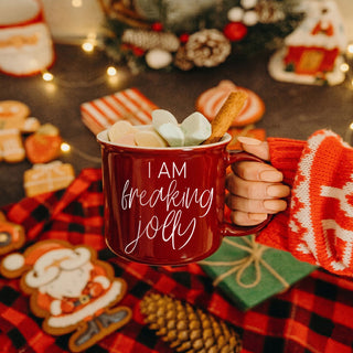 holiday coffee mug for people who love Christmas humor
festive red mug for Christmas morning traditions
unique Christmas gift for coffee obsessed friends
funny holiday cup for surviving Christmas season
cute Christmas mug for holiday home decorating